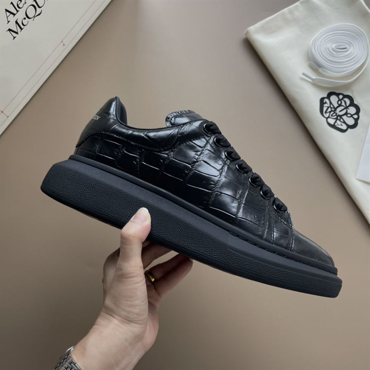 ALEXANDER MCQUEEN ALL-OVER STAMPED CROCODILE SNEAKERS - ALD019