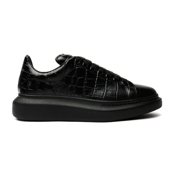 ALEXANDER MCQUEEN ALL-OVER STAMPED CROCODILE SNEAKERS - ALD019