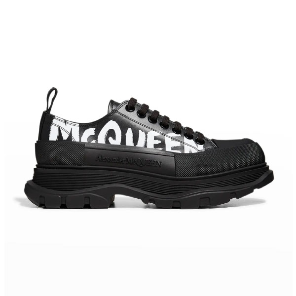 ALEXANDER MCQUEEN GRAFFITI TREAD SLICK LOW-TOP SNEAKERS - ALD028