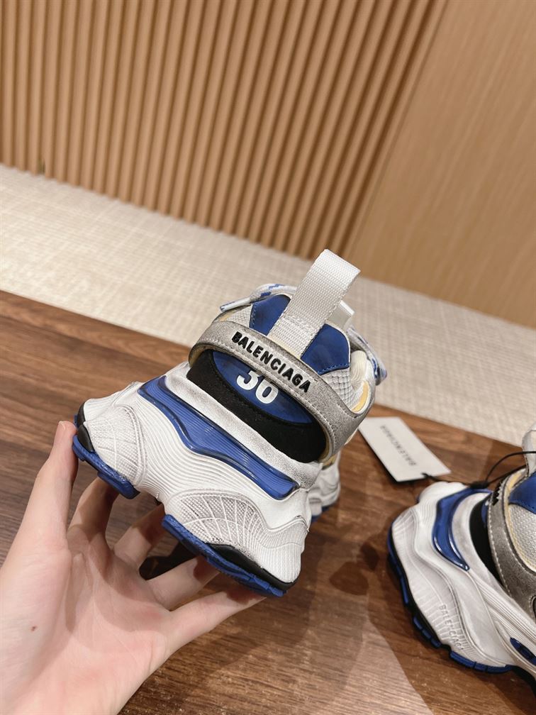 BALENCIAGA CARGO SNEAKER WHITE BLUE - BLA095