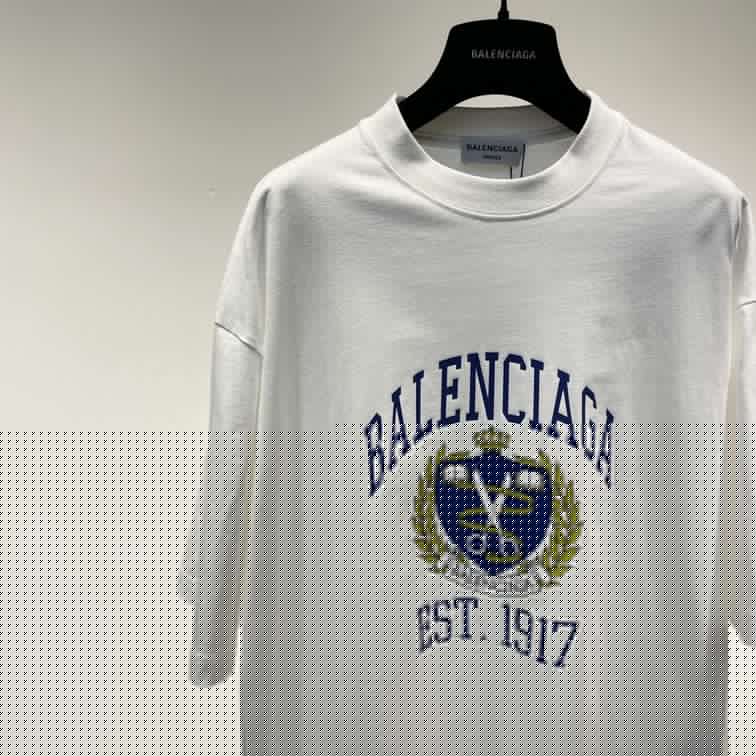 BALENCIAGA COLLEGE T-SHIRT MEDIUM FIT IN WHITE - BAS009