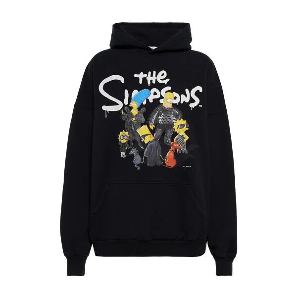 BALENCIAGA MEN SIMPSONS TM AND 20TH TELEVISION HOODIE WIDE FIT IN BLACK - BH014
