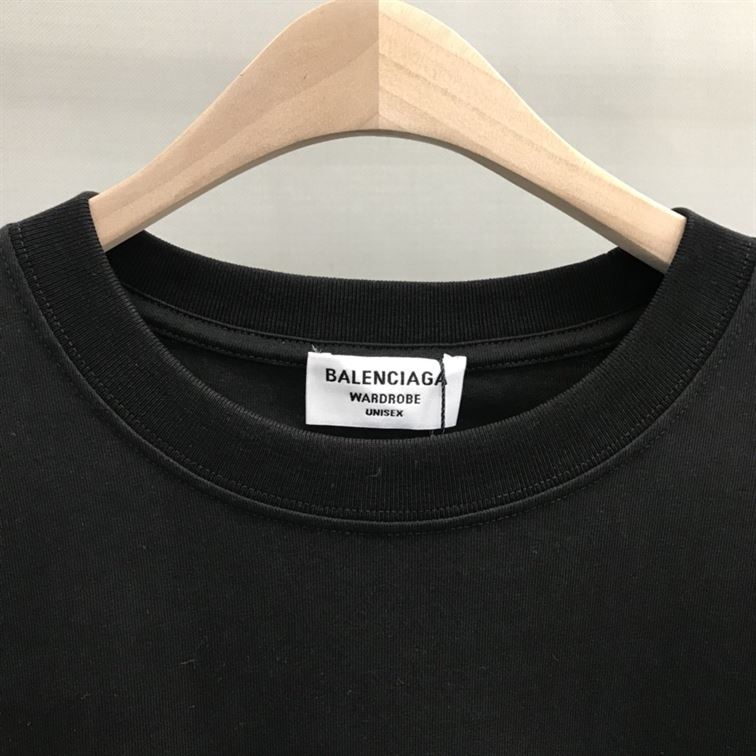 BALENCIAGA MEN'S POLITICAL CAMPAIGN T-SHIRT REGULAR FIT IN BLACK - BAS002