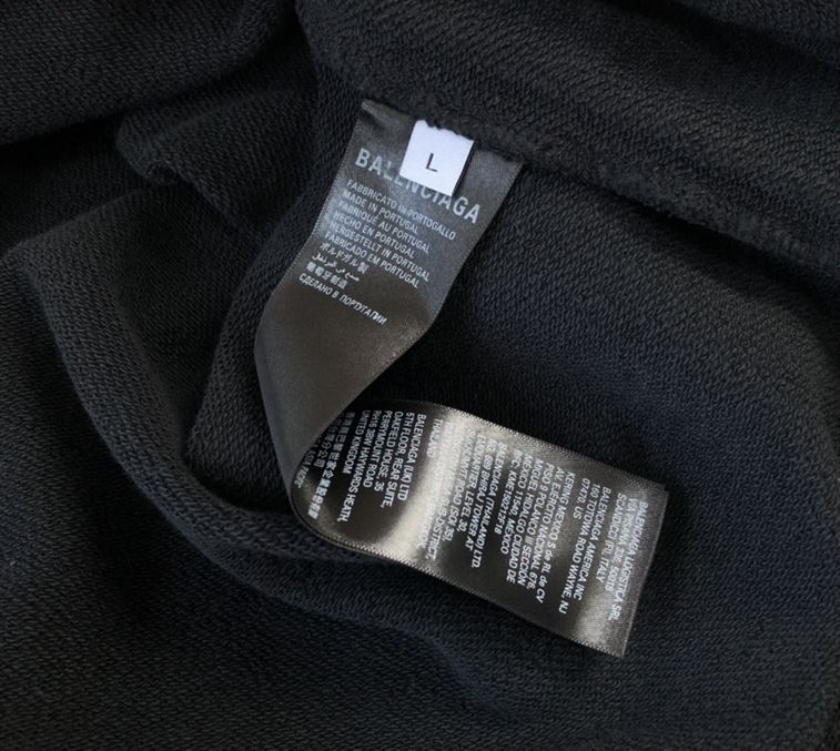 BALENCIAGA PARIS ICON HOODIE MEDIUM FIT IN BLACK - BH002
