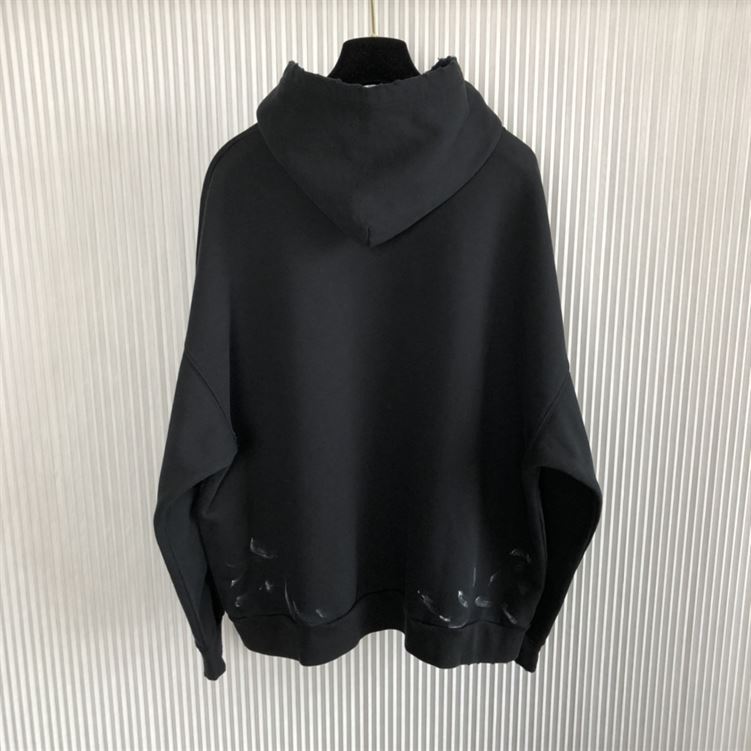 BALENCIAGA RAINBOW LOGO PRINT HOODIE - BH011