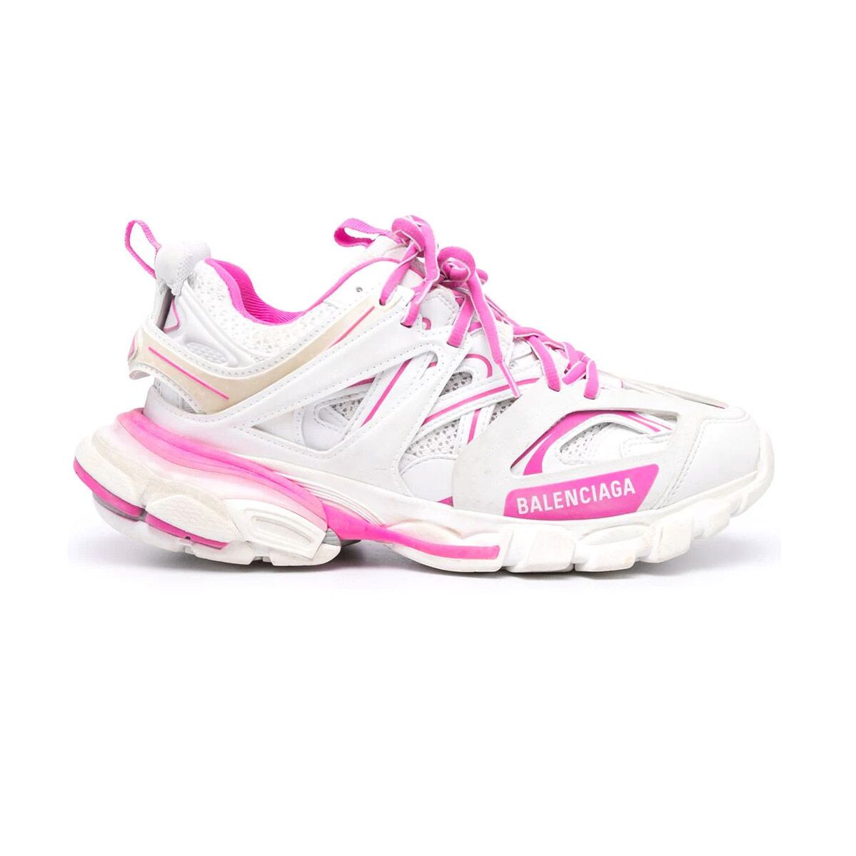 BALENCIAGA TRACK 3.0 SNEAKERS IN WHITE AND PINK - BLA002