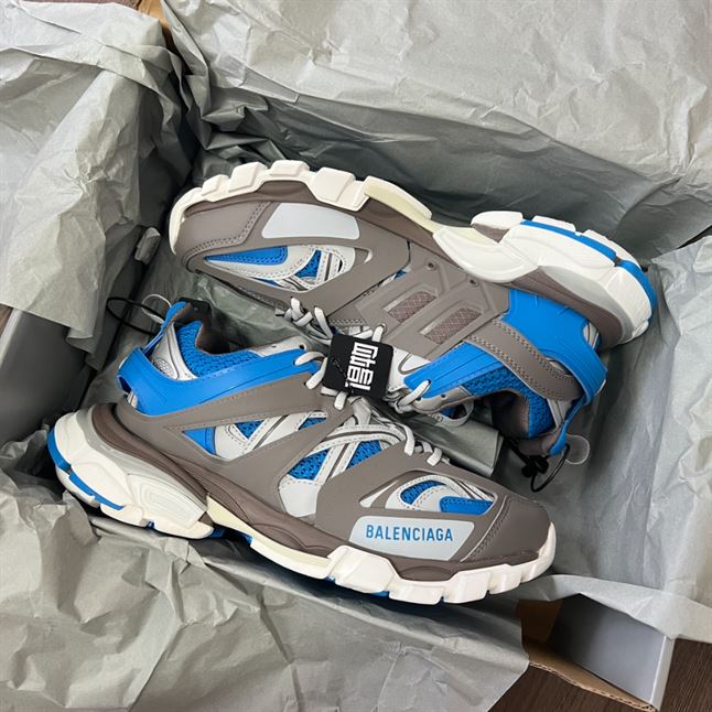 BALENCIAGA TRACK SNEAKER IN BLUE BROWN - BLA089