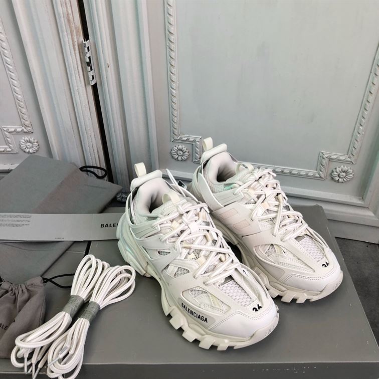 BALENCIAGA TRACK TRAINER SNEAKERS IN WHITE - BLA030