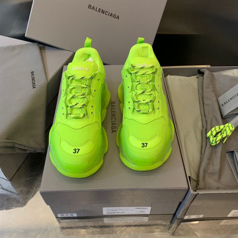 BALENCIAGA TRIPLE S CLEAR SOLE IN GREEN - BLA018