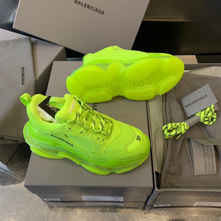 BALENCIAGA TRIPLE S CLEAR SOLE IN GREEN - BLA018