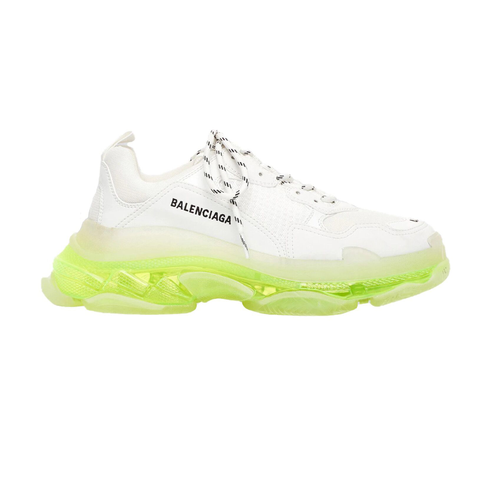 BALENCIAGA TRIPLE S WHITE GREEN CLEAR SOLE - BLA013