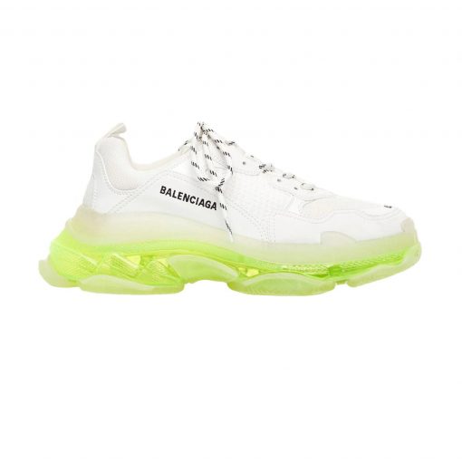BALENCIAGA TRIPLE S WHITE GREEN CLEAR SOLE - BLA013