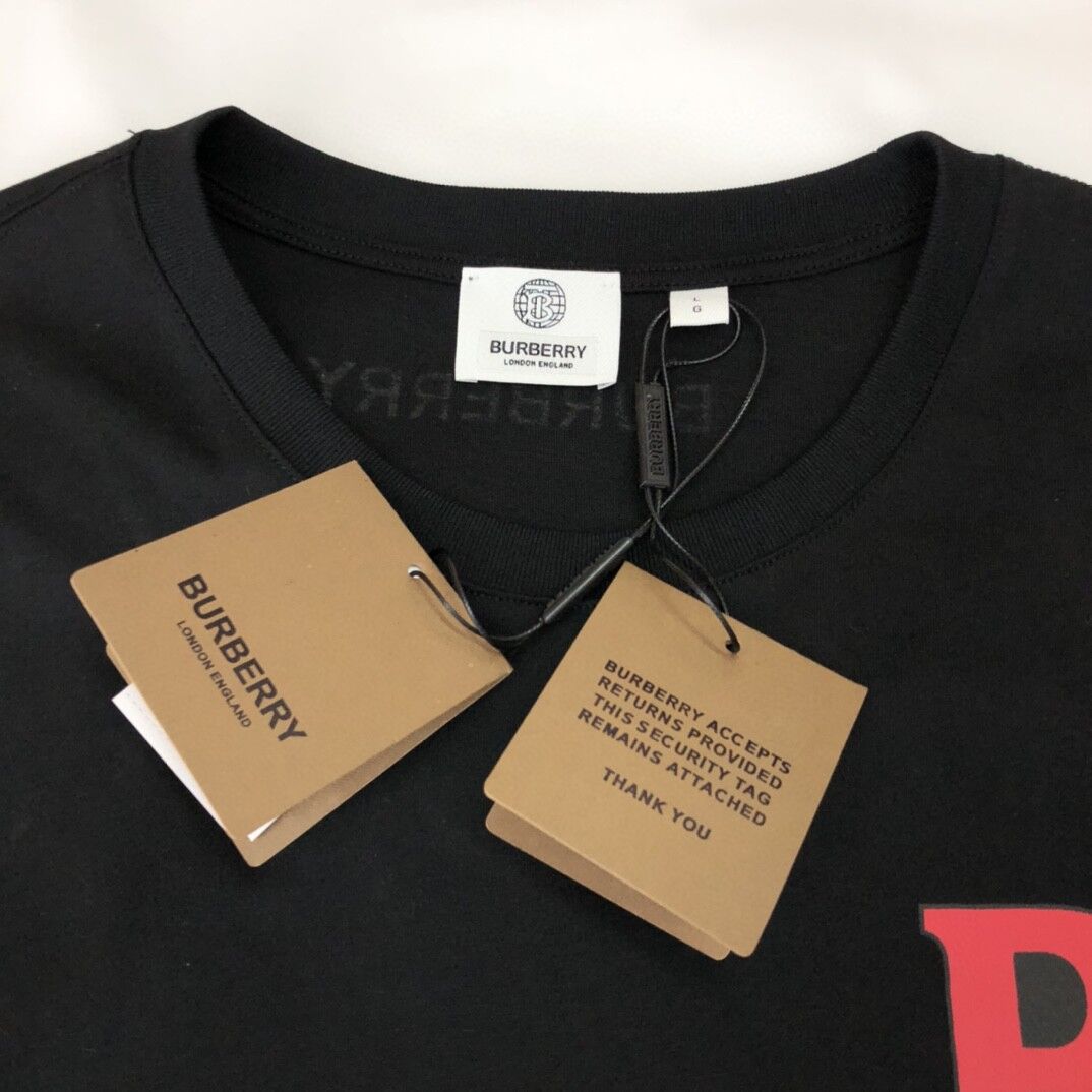 BURBERRY LETTER GRAPHIC COTTON OVERSIZED T-SHIRT - BRS018