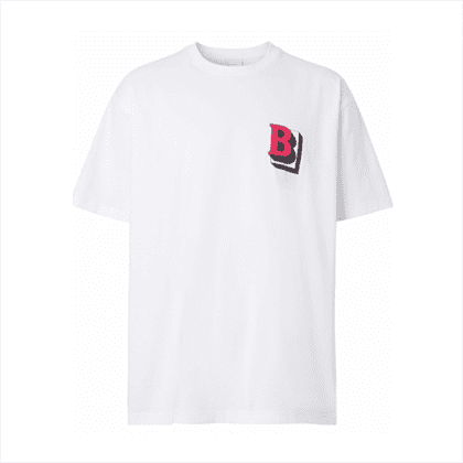 BURBERRY LETTER GRAPHIC COTTON OVERSIZED T-SHIRT - BRS019