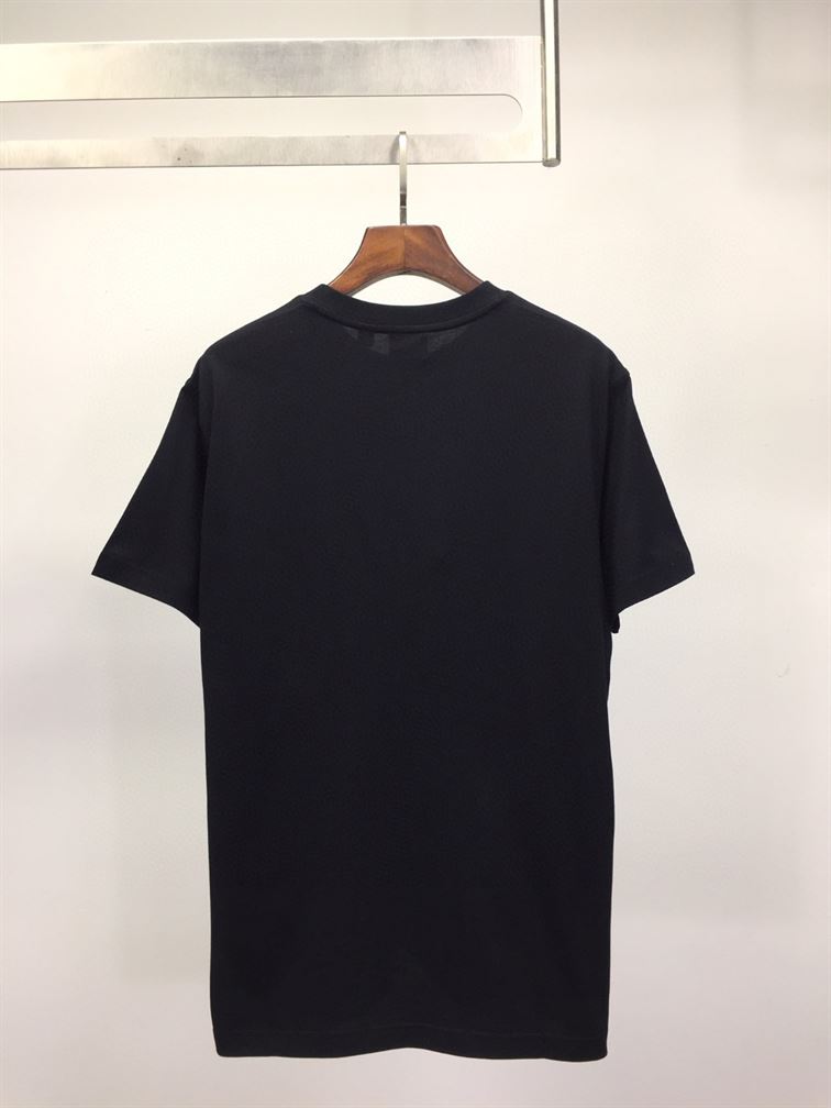 BURBERRY LOGO PRINT COTTON OVERSIZED T-SHIRT IN BLACK - BRS003
