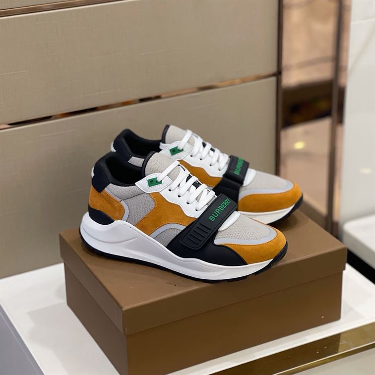 BURBERRY LOGO-STRAP LOW-TOP SNEAKERS - BBR025