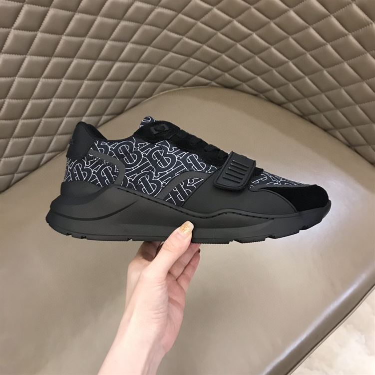 BURBERRY MONOGRAM PRINT NYLON SNEAKERS - BBR002