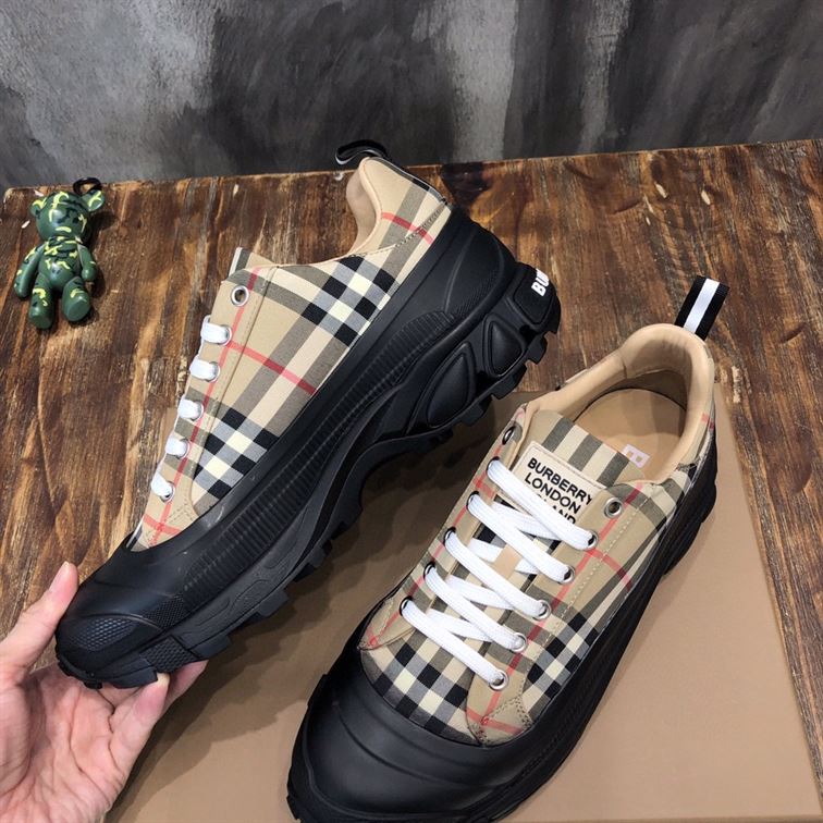 BURBERRY VINTAGE CHECK COTTON ARTHUR SNEAKERS - BBR028