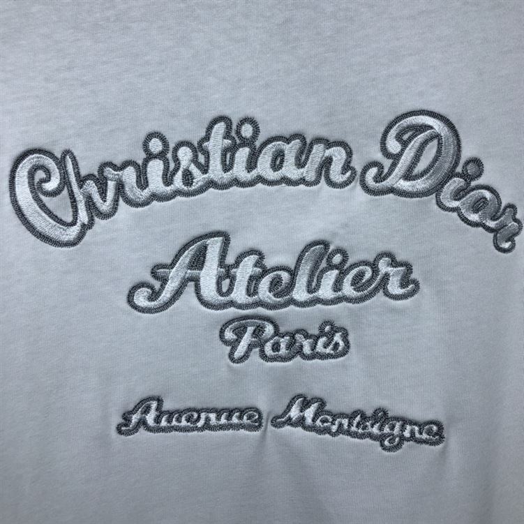 CHRISTIAN DIOR ATELIER' T-SHIRT RELAXED FIT WHITE COTTON JERSEY - DOT023