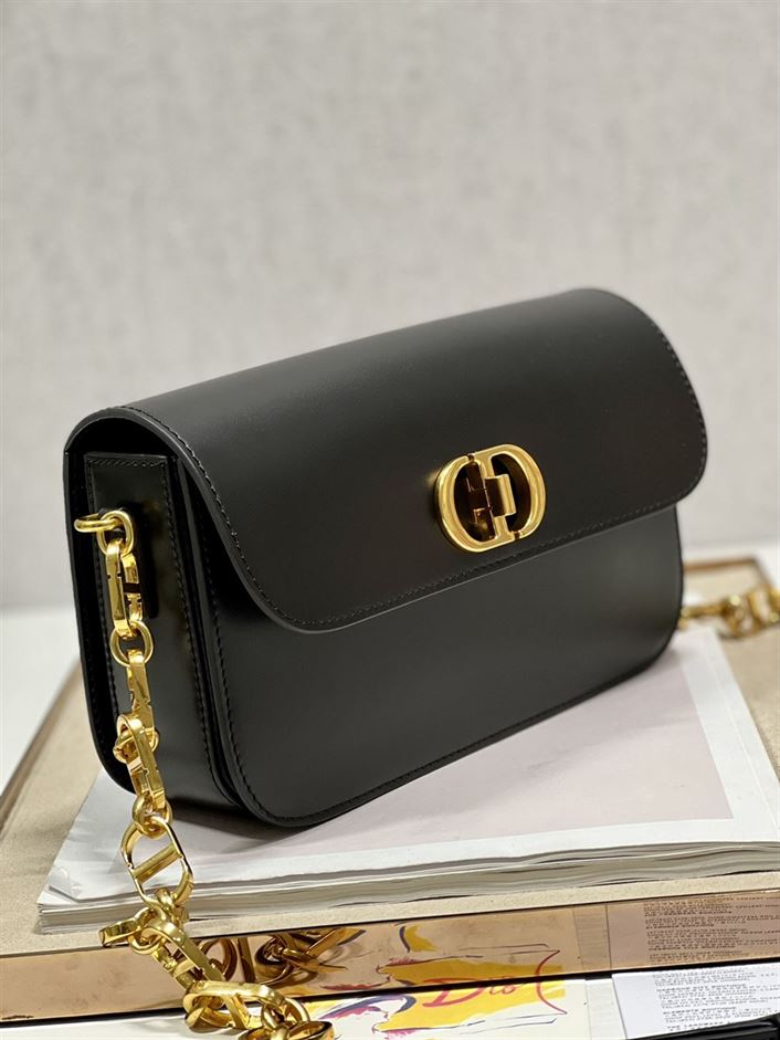 DIOR 30 MONTAIGNE AVENUE BAG BLACK BOX CALFSKIN