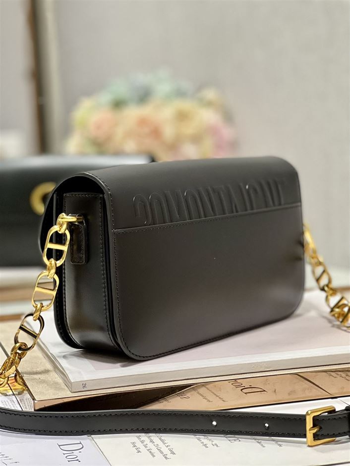 DIOR 30 MONTAIGNE AVENUE BAG BLACK BOX CALFSKIN