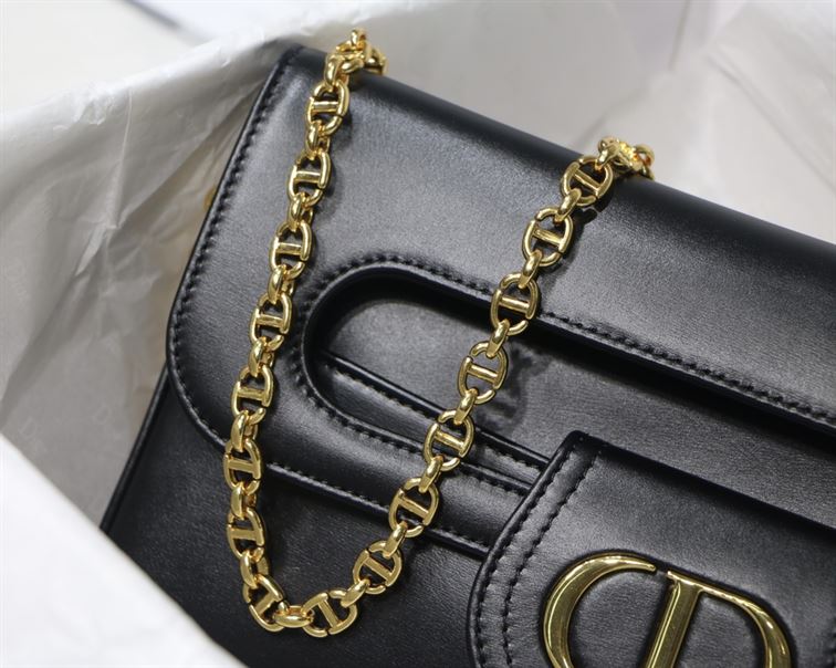 DIOR AUTHENTICATED AVENUE HANDBAG LEATHER BLACK