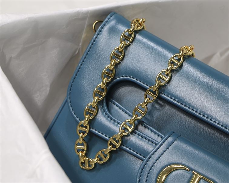 DIOR AUTHENTICATED AVENUE HANDBAG LEATHER BLUE