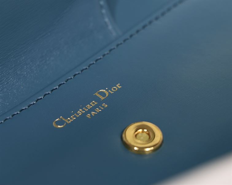 DIOR AUTHENTICATED AVENUE HANDBAG LEATHER BLUE