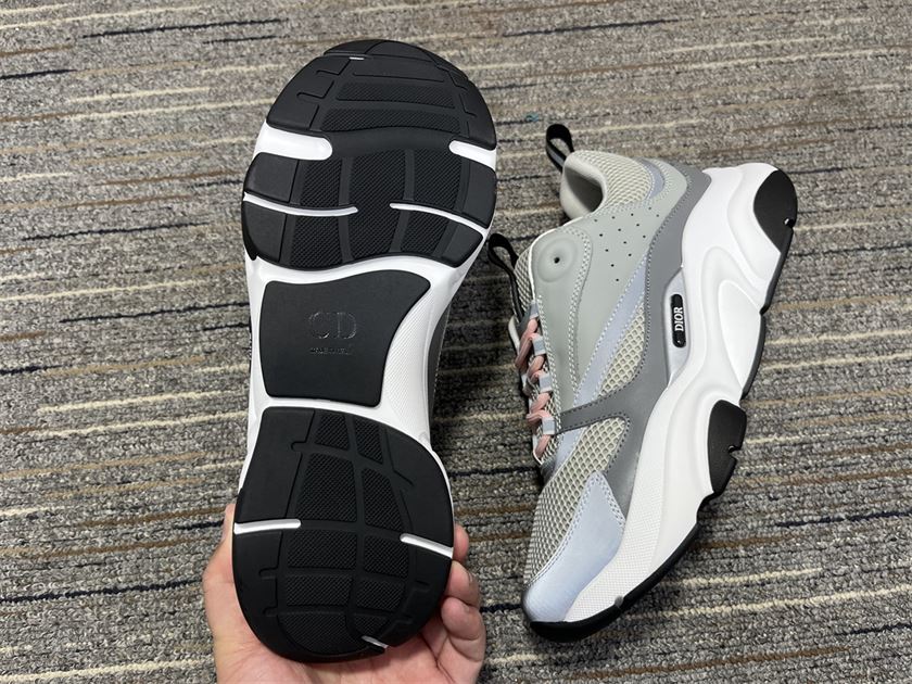 DIOR B22 SNEAKERS IN GREY AND WHITE - DO005