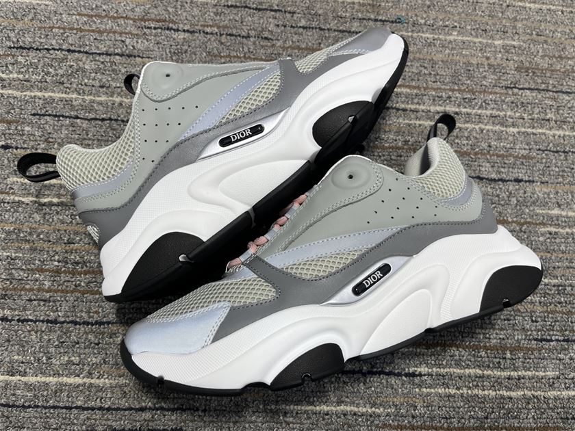 DIOR B22 SNEAKERS IN GREY AND WHITE - DO005