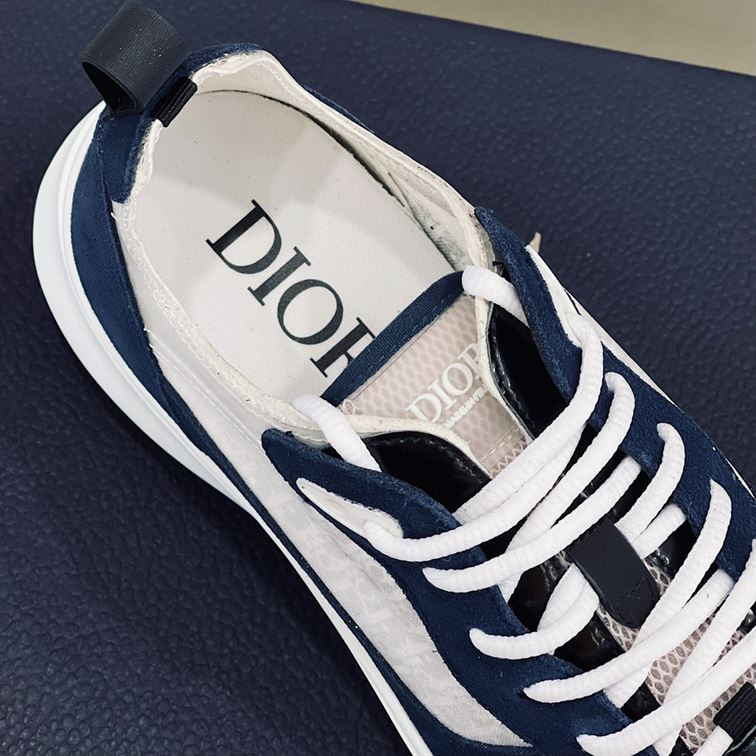 DIOR B25 RUNNER NAVY OBLIQUE SUEDE SNEAKER - DO063