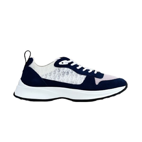 DIOR B25 RUNNER NAVY OBLIQUE SUEDE SNEAKER - DO063
