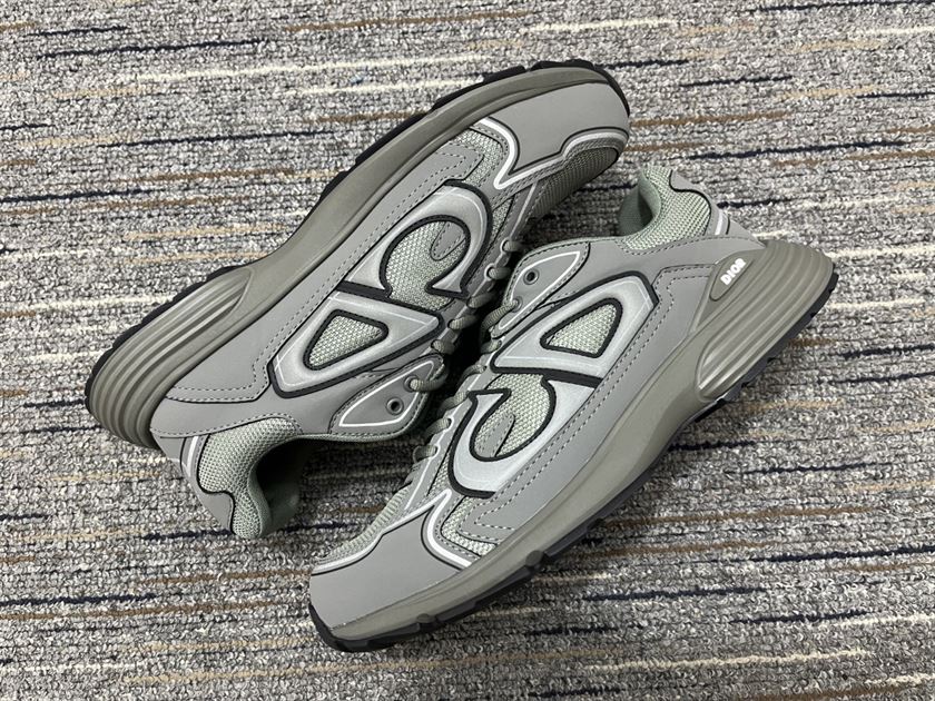DIOR B30 SNEAKER OLIVE MESH AND TECHNICAL FABRIC - DO109