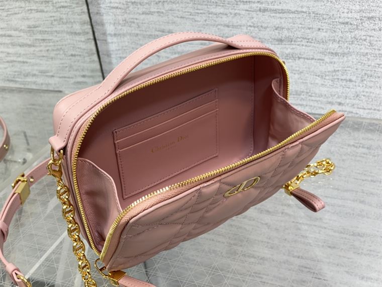 DIOR CARO BOX BAG ROSE DES VENTS QUILTED