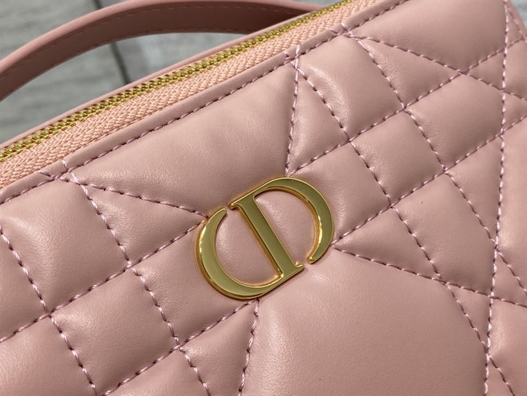 DIOR CARO BOX BAG ROSE DES VENTS QUILTED