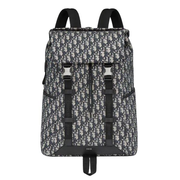 DIOR EXPLORER BACKPACK BEIGE AND BLACK OBLIQUE JACQUARD - DIO021