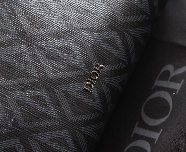 DIOR LINGOT 22 BAG BLACK CD DIAMOND CANVAS - DIO015