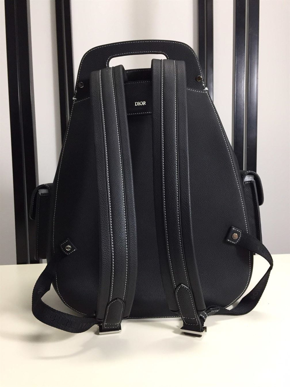 DIOR MAXI GALLOP BACKPACK BLACK GRAINED CALFSKIN - DIO011