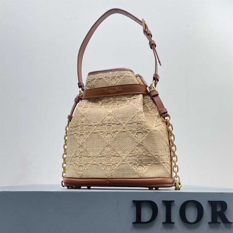 DIOR MEDIUM C EST DIOR BAG NATURAL CANNAGE RAFFIA