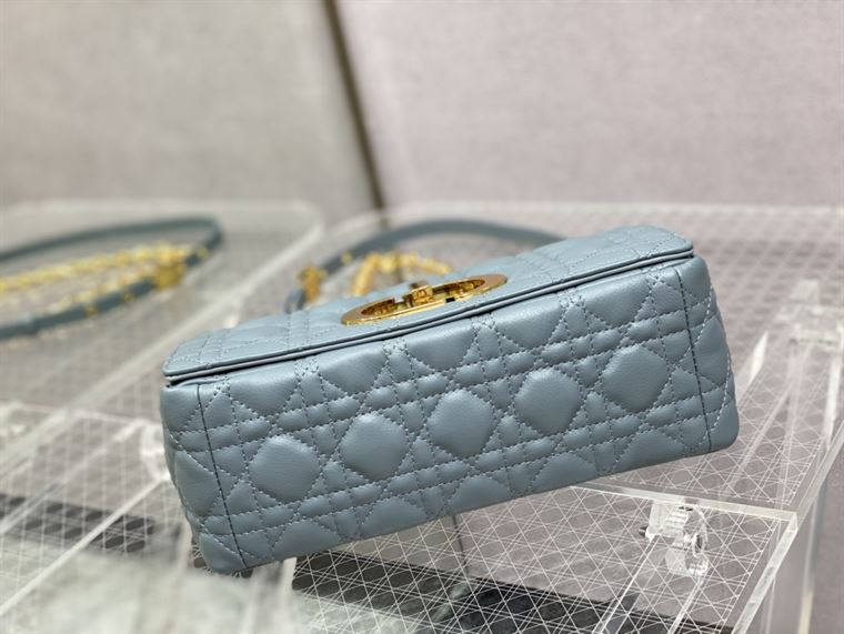 DIOR MEDIUM DIOR CARO BAG BLUE SUPPLE CANNAGE CALFSKIN