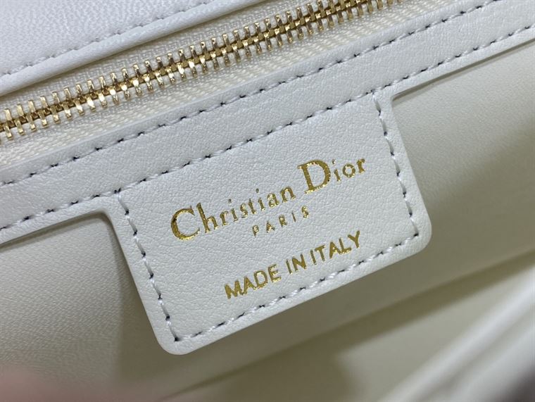 DIOR MEDIUM DIOR CARO BAG IVORY SUPPLE CANNAGE CALFSKIN