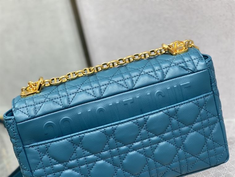 DIOR MEDIUM DIOR CARO BAG ROYAL BLUE SUPPLE CANNAGE CALFSKIN