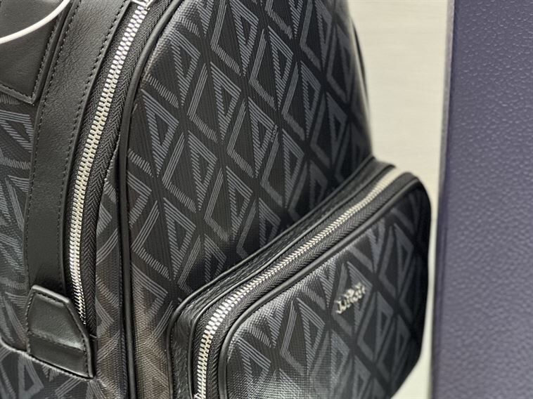 DIOR MINI RIDER SLING BAG BLACK CD DIAMOND CANVAS - DIO008