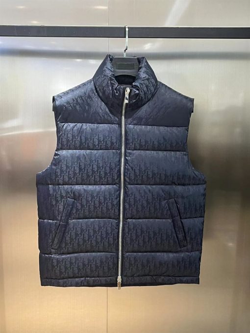 DIOR OBLIQUE SLEEVELESS DOWN JACKET - DRC014