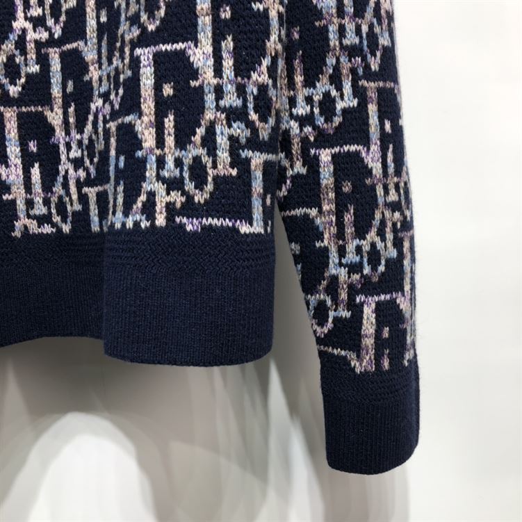 DIOR OBLIQUE SWEATER NAVY BLUE - DOS007