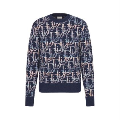 DIOR OBLIQUE SWEATER NAVY BLUE - DOS007