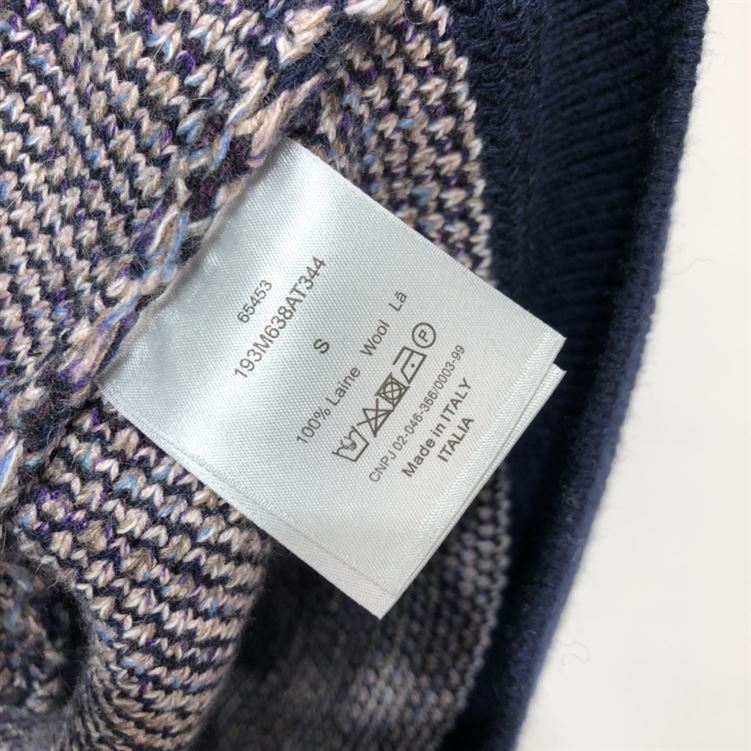 DIOR OBLIQUE SWEATER NAVY BLUE - DOS007