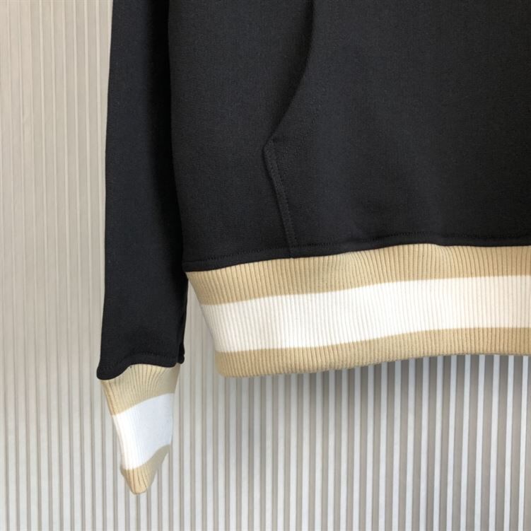 DIOR OVERSIZED HOODED SWEATSHIRT LIGHT BLACK ORGANIC COTTON FLEECE