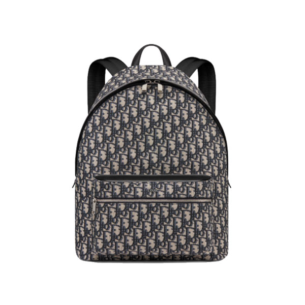 DIOR RIDER BACKPACK BEIGE AND BLACK DIOR OBLIQUE JACQUARD - DIO028