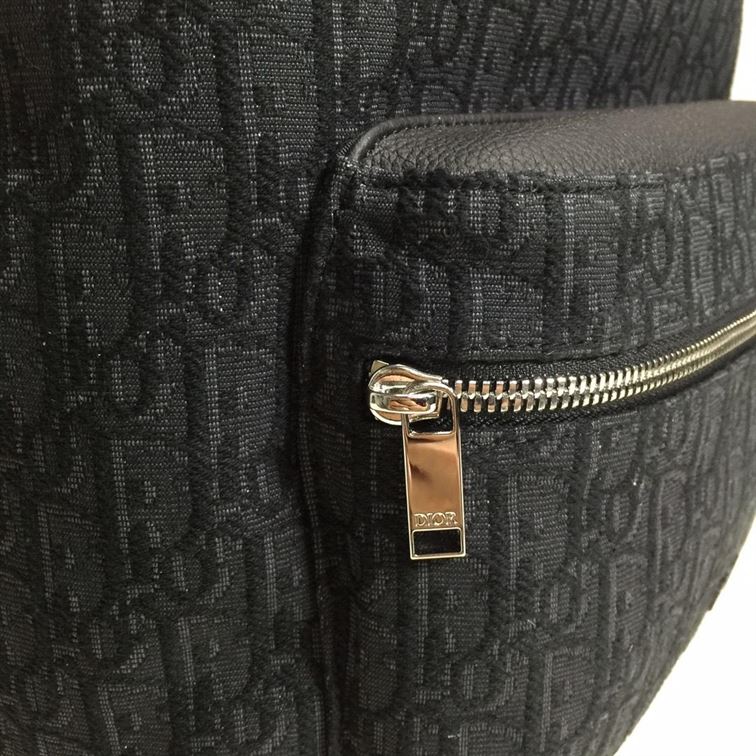 DIOR RIDER BACKPACK BLACK DIOR OBLIQUE JACQUARD - DIO030